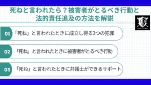 死ねと言われたら？被害者がとるべき行動と法的責任追及の方法を解説