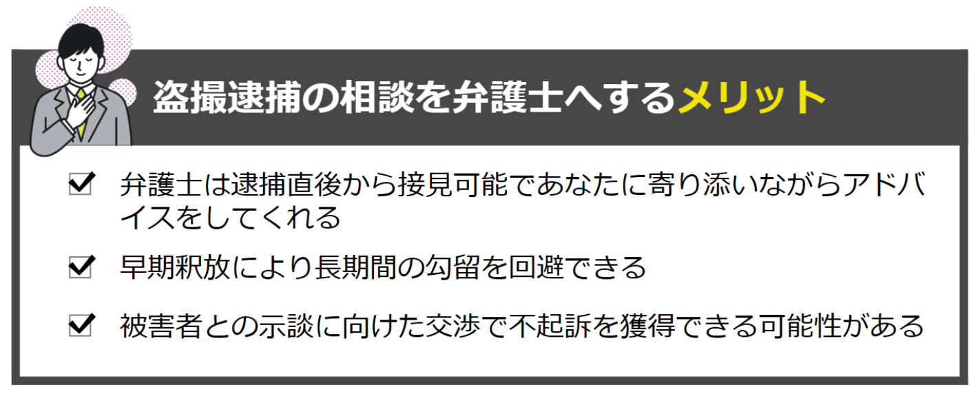 盗撮逮捕の相談を弁護士に相談するメリット