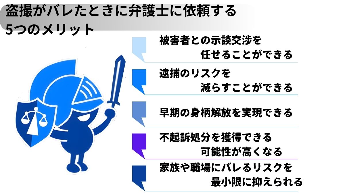 盗撮で逮捕されたとき弁護士に依頼するメリット