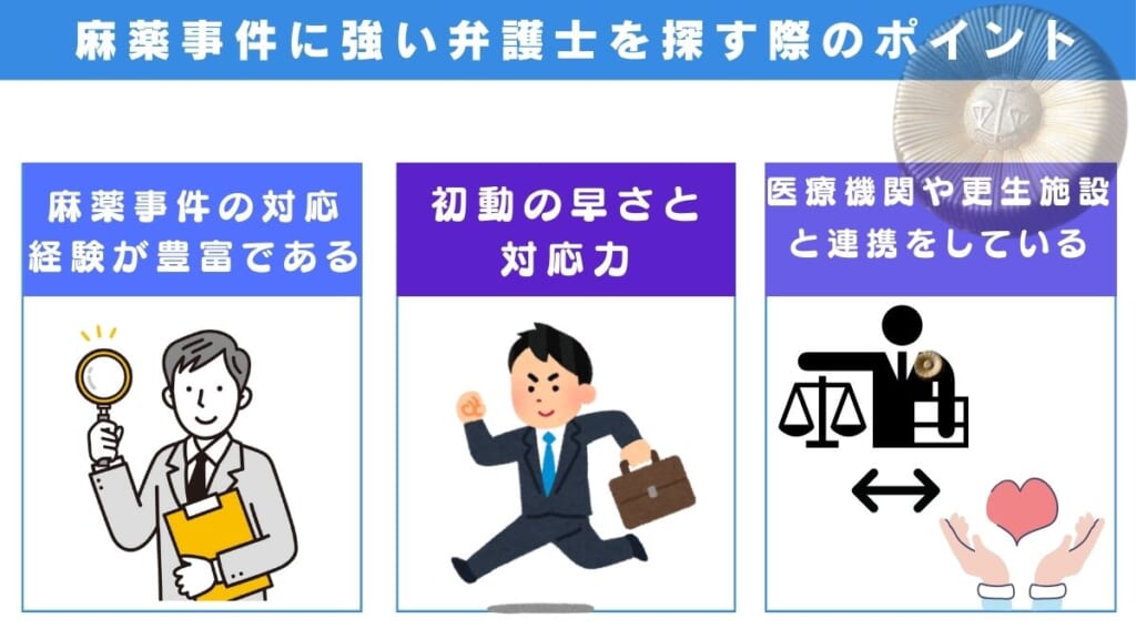 麻薬事件に強い弁護士を探す際のポイント