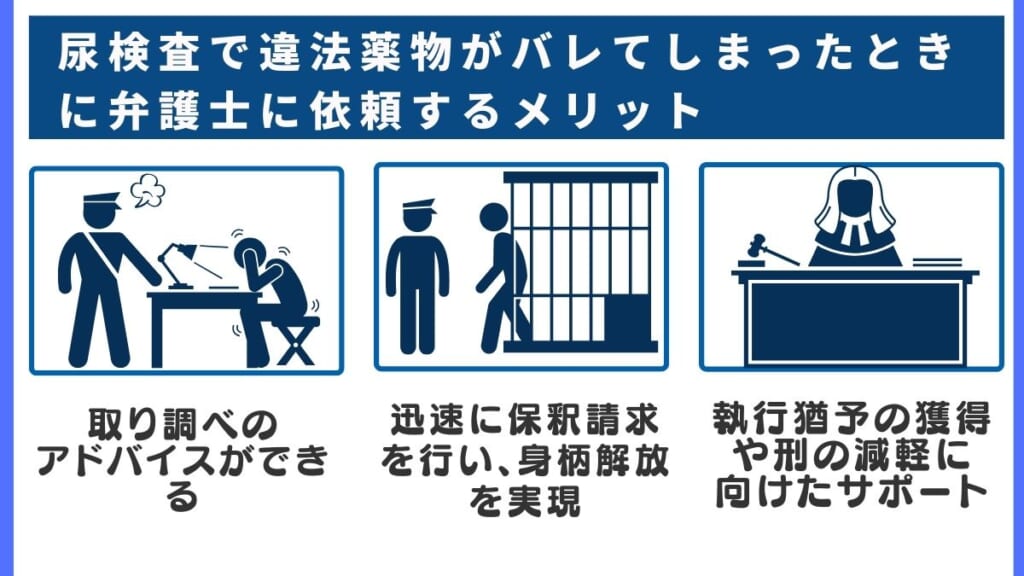 尿検査で違法薬物がバレてしまったときに弁護士に依頼するメリット