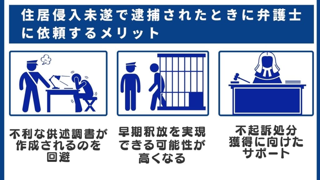住居侵入未遂で逮捕されたときに弁護士に依頼するメリット