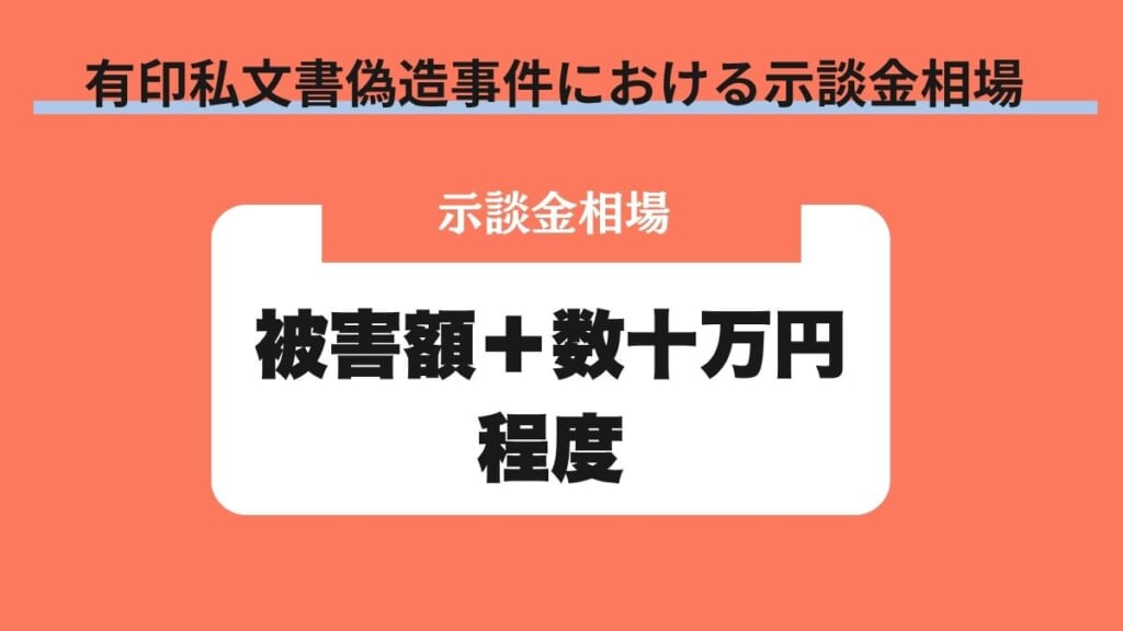 有印私文書偽造事件における示談金相場