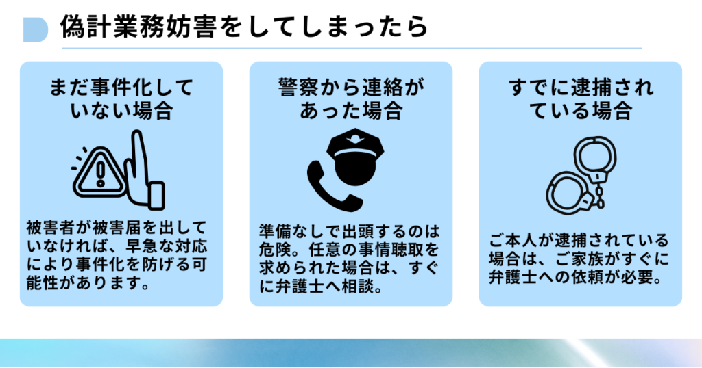 偽計業務妨害罪をしてしまったらどうする？