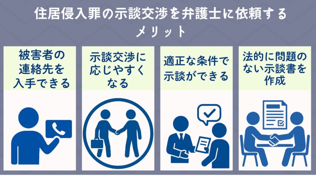 住居侵入罪の示談交渉を弁護士に依頼するメリット