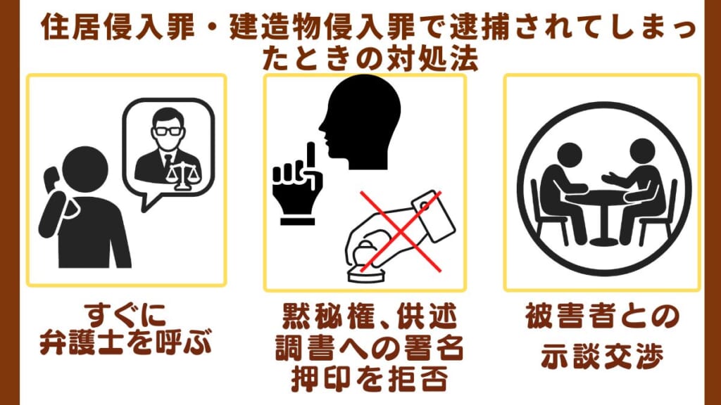 住居侵入罪・建造物侵入罪で逮捕されてしまったときの対処法