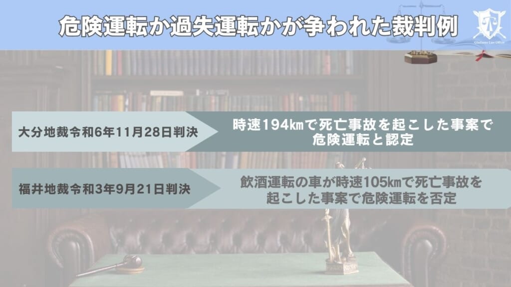 危険運転か過失運転かが争われた裁判例