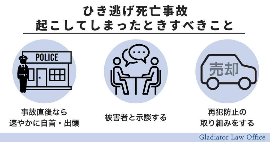 ひき逃げ死亡事故を起こしたときすべきこと
