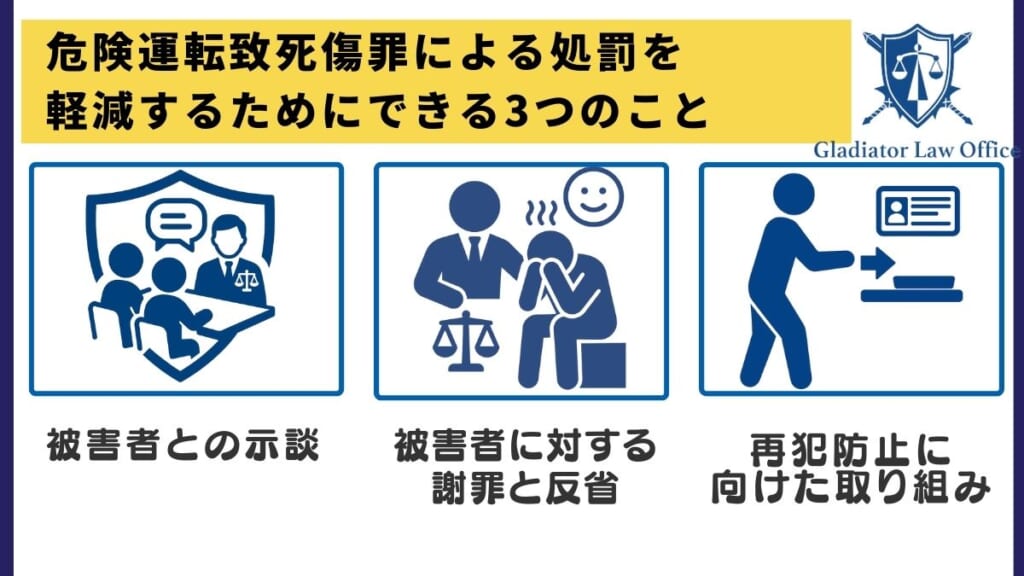 危険運転致死傷罪による処罰を軽減するためにできる3つのこと