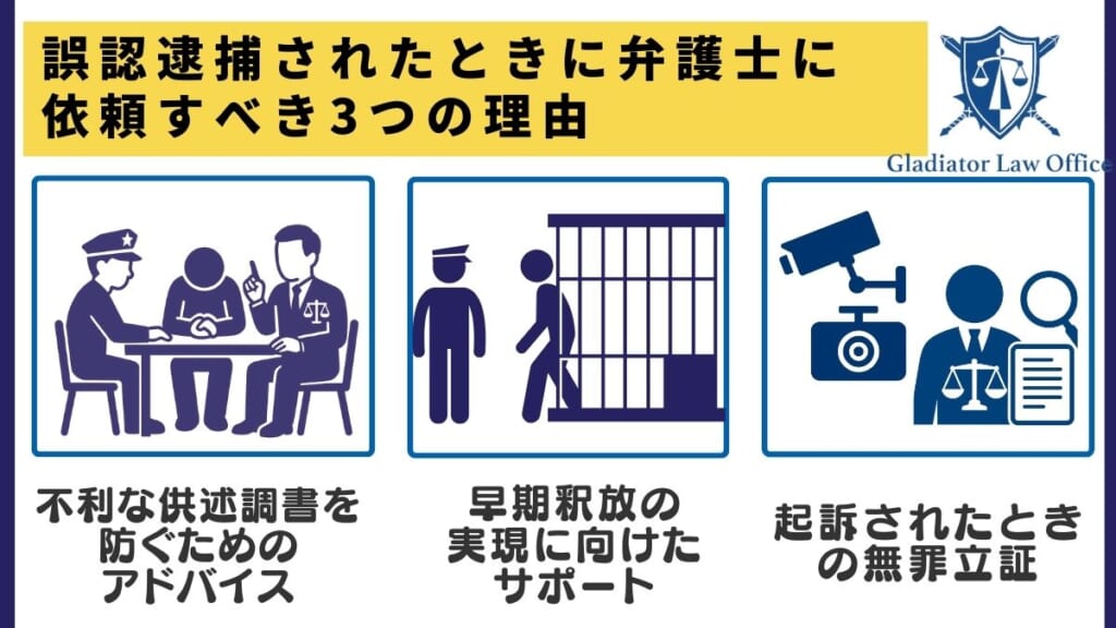 誤認逮捕されたときに弁護士に依頼すべき3つの理由