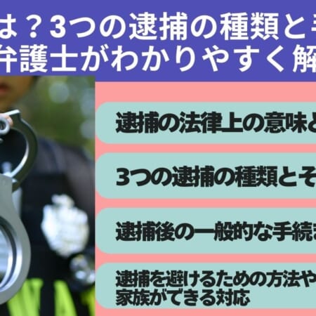 逮捕とは？3つの逮捕の種類と手続の流れを弁護士がわかりやすく解説