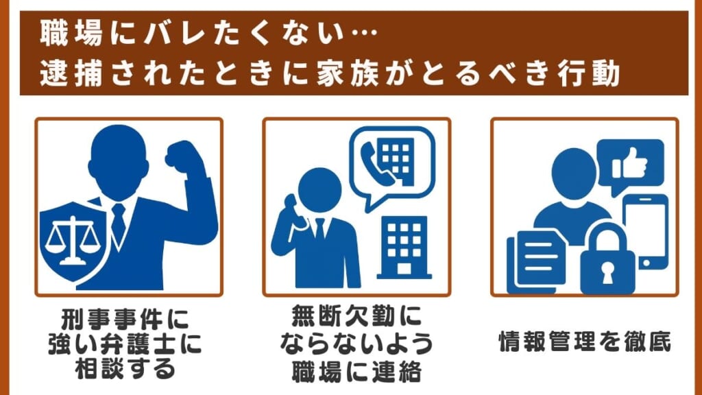 職場にバレたくない…逮捕されたときに家族がとるべき行動