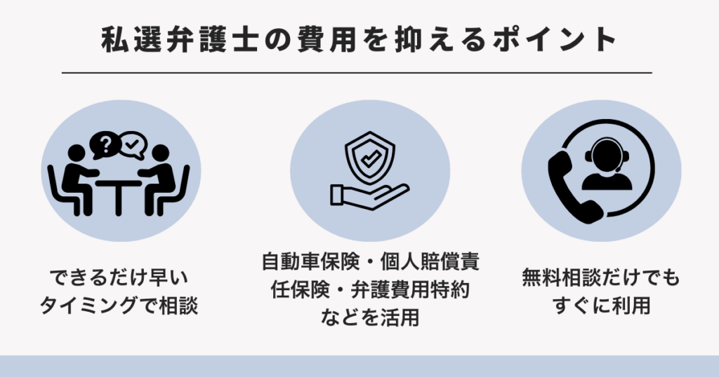私選弁護人の費用を抑えるポイント