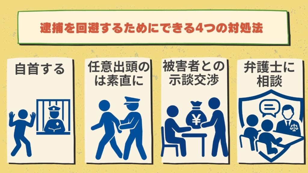 逮捕を回避するためにできる4つの対処法