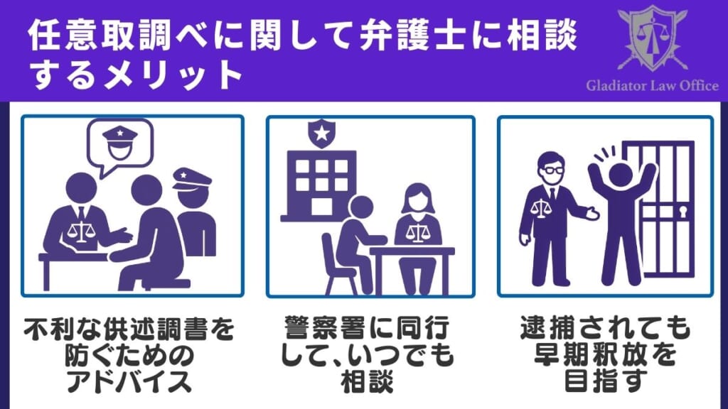 任意取調べに関して弁護士に相談するメリット