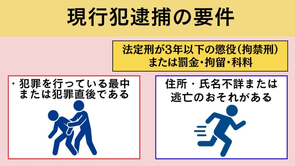 現行犯逮捕の要件