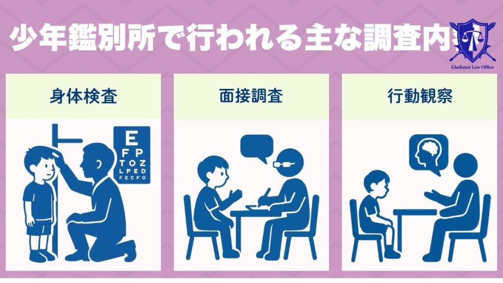 少年鑑別所で行われる主な調査内容