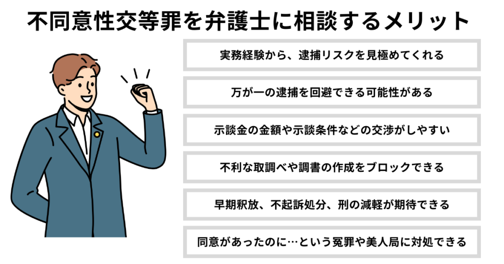 不同意性交等罪を弁護士に相談するメリット
