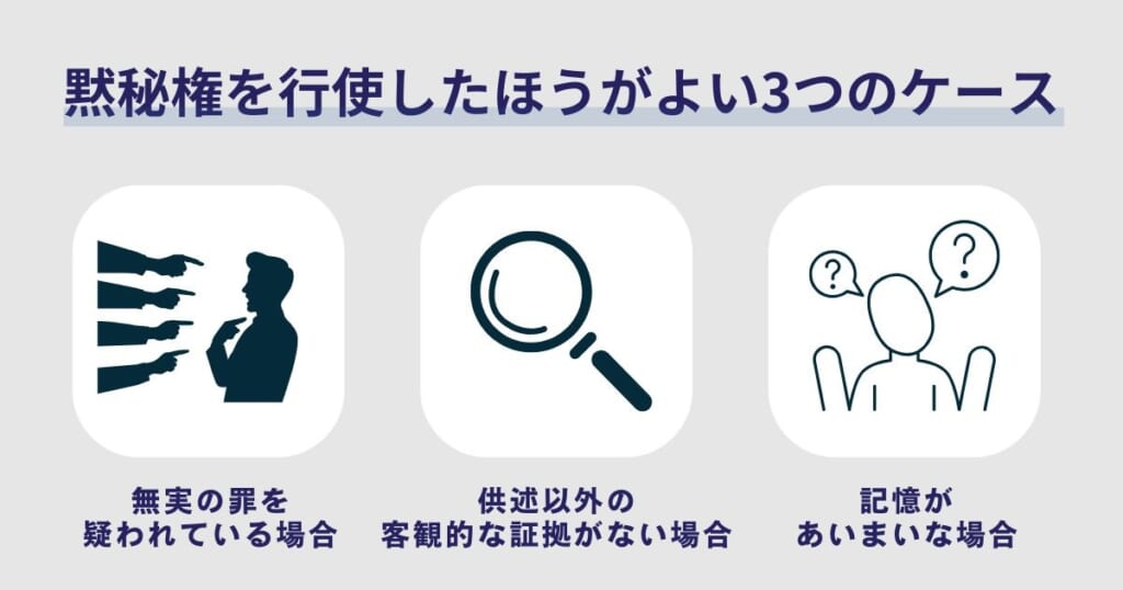 黙秘権を行使したほうがよい３つのケース