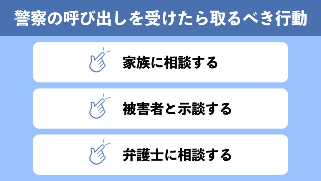 警察の呼び出しを受けたら取るべき行動