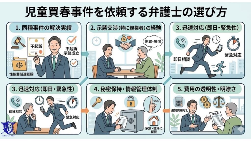 児童買春事件を依頼する弁護士の選び方