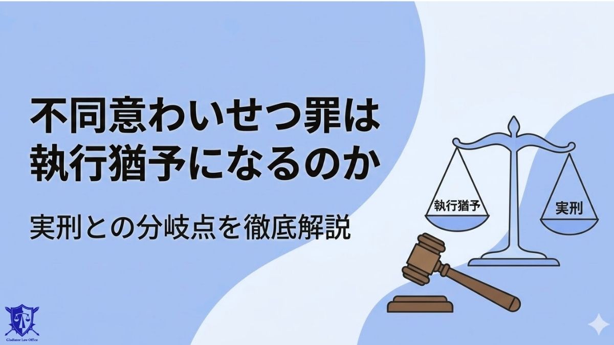 不同意わいせつ罪は執行猶予になるのか｜実刑との分岐点を徹底解説