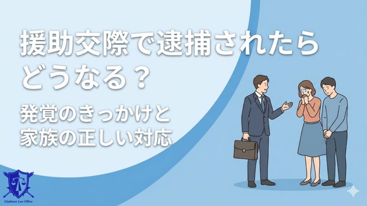 援助交際で逮捕されたらどうなる？発覚のきっかけと家族の正しい対応