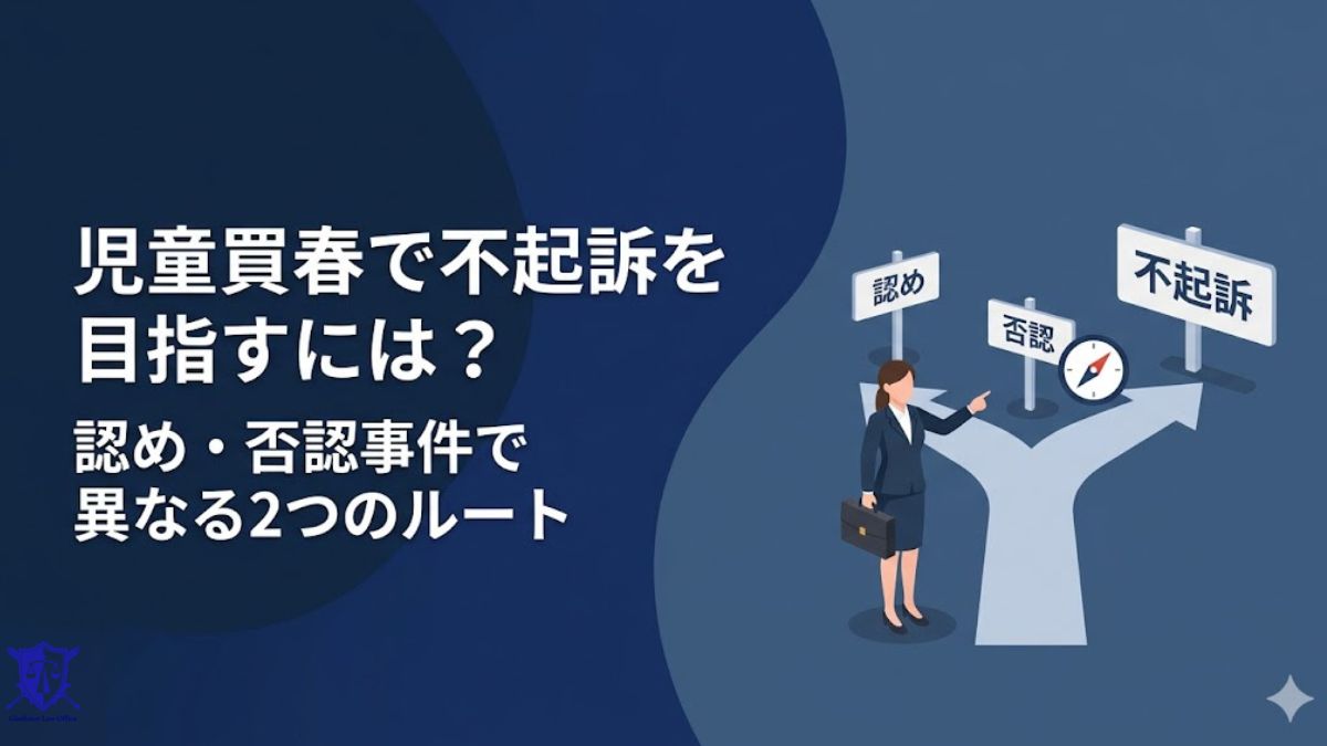 児童買春で不起訴を目指すには？認め・否認事件で異なる2つのルート