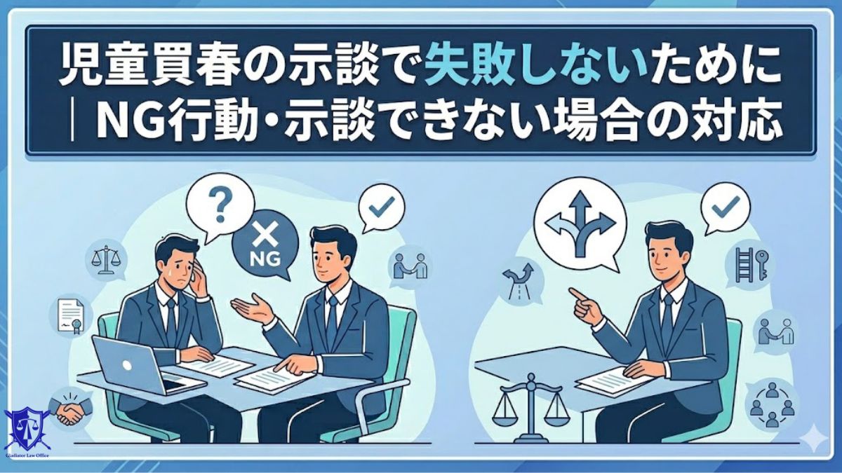 児童買春の示談で失敗しないために|NG行動・示談できない場合の対応