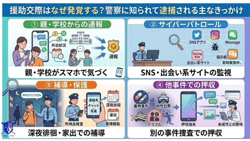 援助交際はなぜ発覚する？警察に知られて逮捕される主なきっかけ