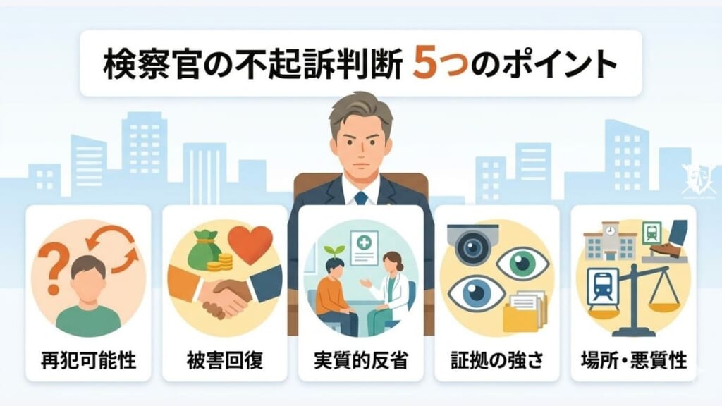 検察官は公然わいせつ事件の何を見て不起訴を判断するのか