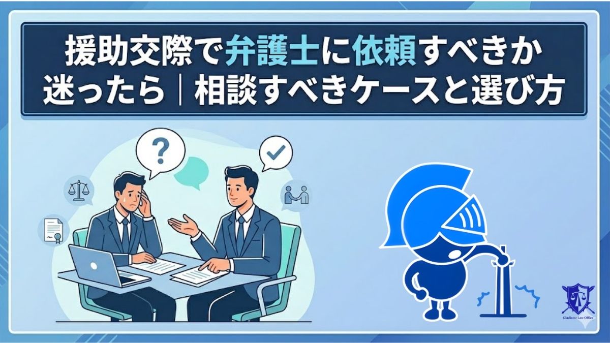 助交際で弁護士に依頼すべきか迷ったら｜相談すべきケースと選び方