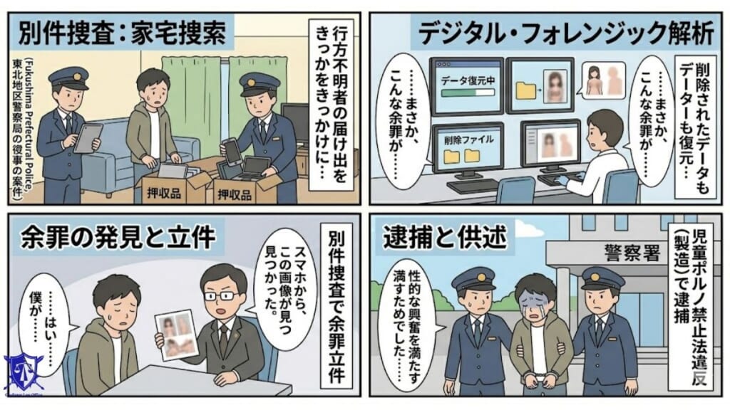 児童ポルノ事件が発覚し逮捕される主なきっかけ　サイバーパトロールによる発覚