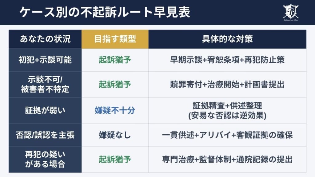 【ケース別】公然わいせつ罪で不起訴に寄せるための現実的なルート整理