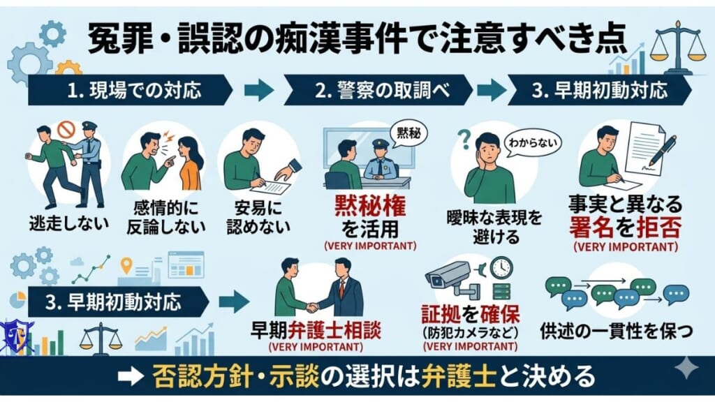 冤罪・誤認の可能性がある迷惑防止条例の痴漢事件での対応｜否認する場合の注意点