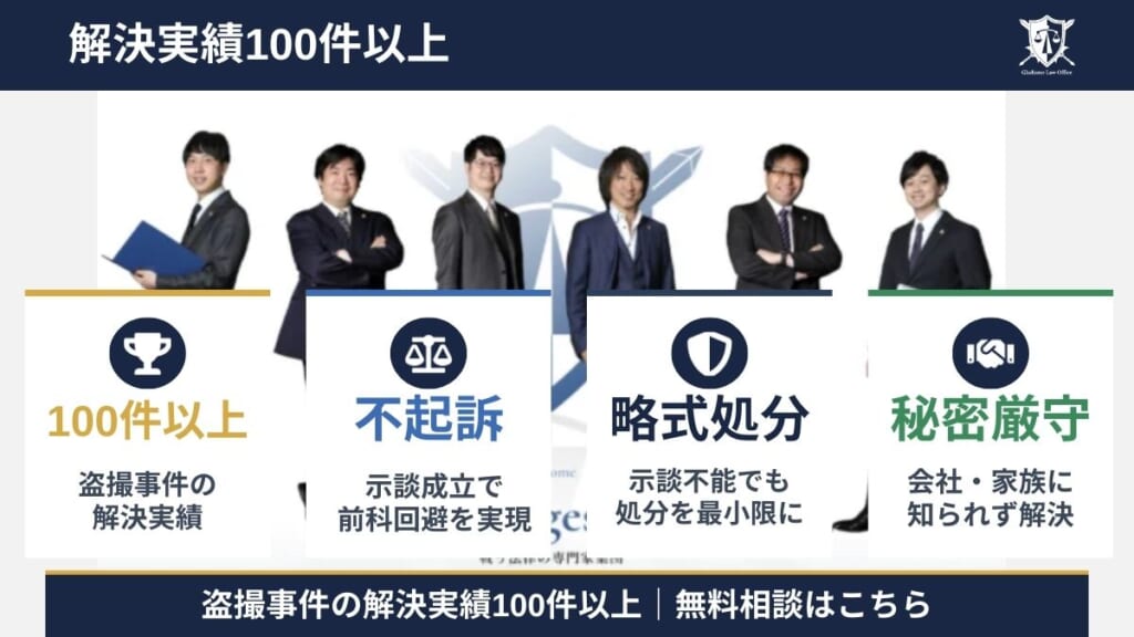 盗撮事件の弁護は経験豊富なグラディアトル法律事務所にお任せください