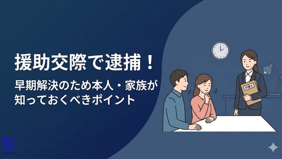援助交際で逮捕！早期解決のため本人・家族が知っておくべきポイント