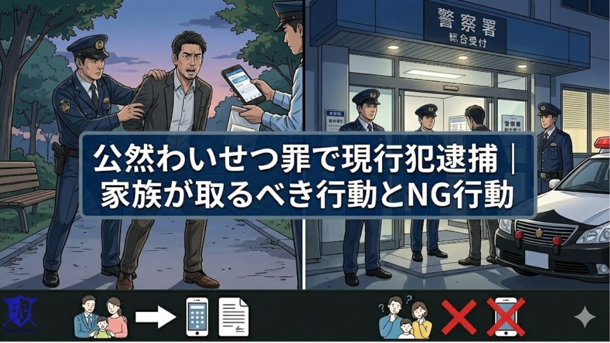 公然わいせつ罪で現行犯逮捕｜そのとき家族が取るべき行動とNG行動