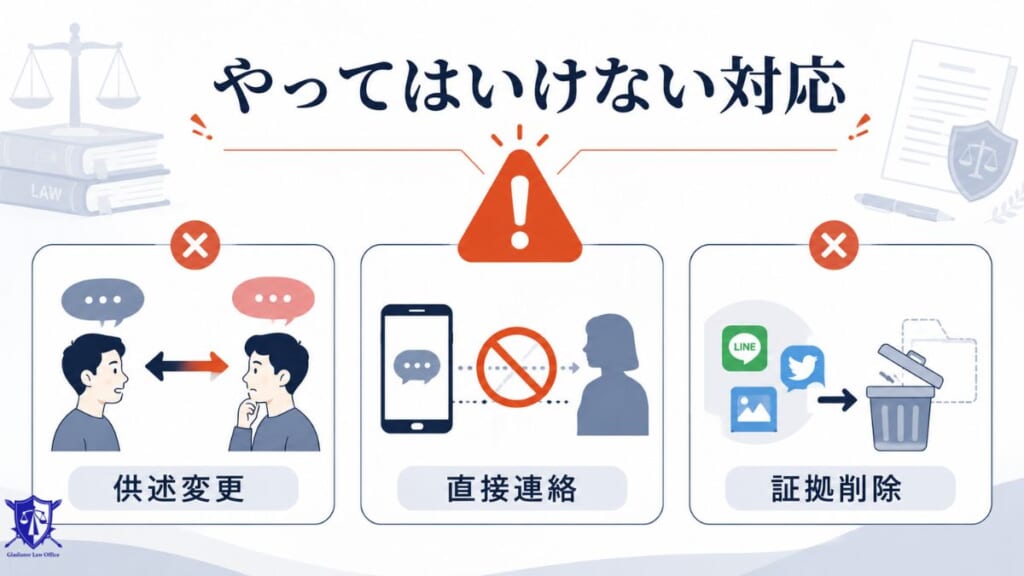 認め事件・否認事件に共通するNG対応