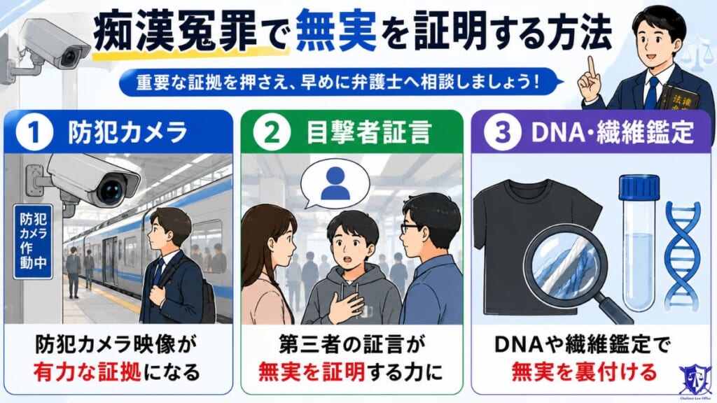 痴漢冤罪で無実を証明する方法