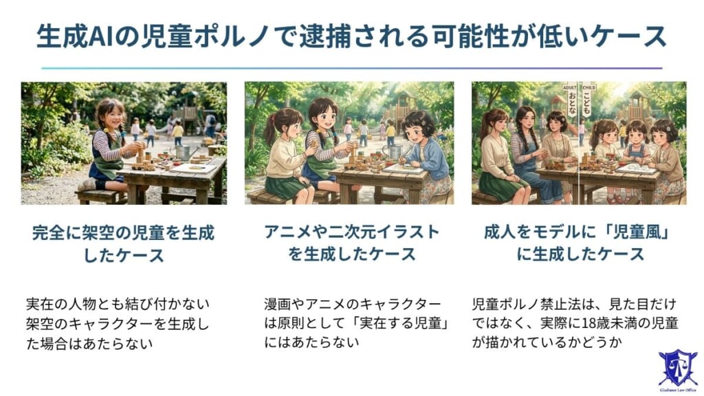 生成AIの児童ポルノで逮捕される可能性が低いケース
