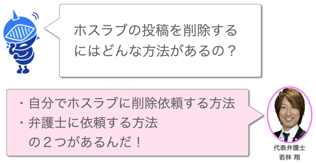 削除するには2つの方法があるんだ