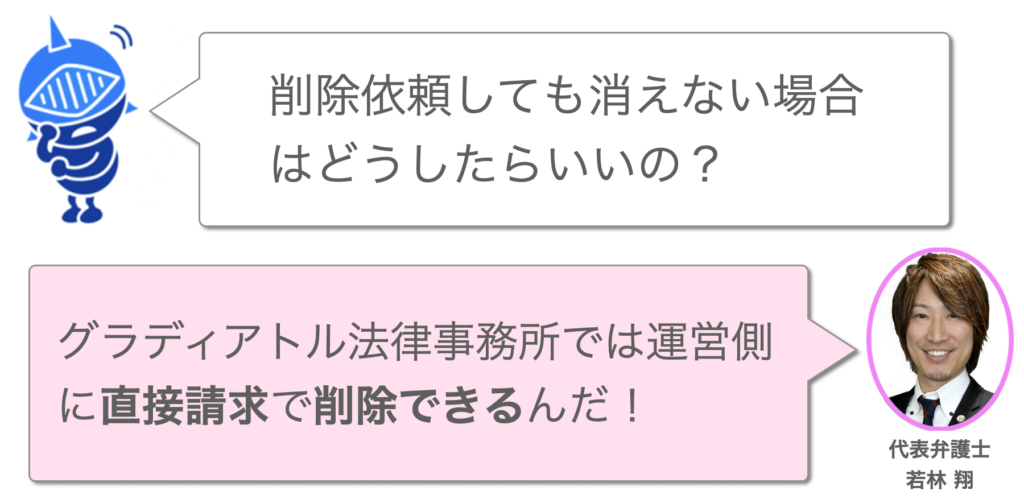 グラディアトル法律事務所では直接請求で消すことができるんだ