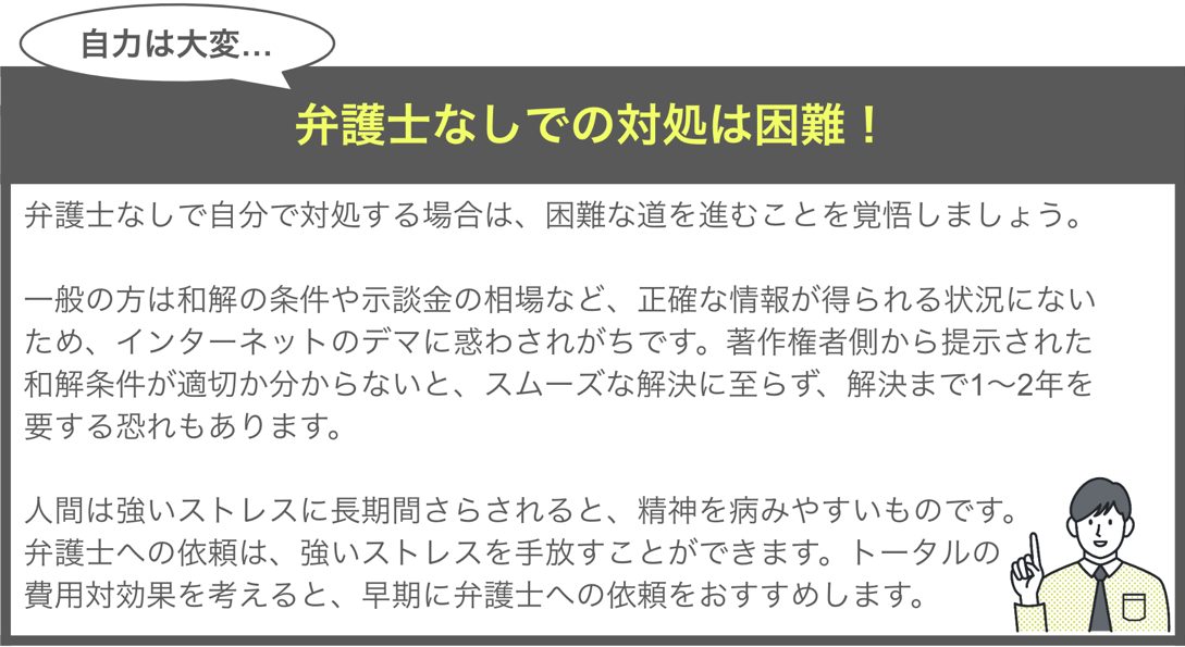 トレントの開示請求を弁護士なしで自力で解決するのは困難