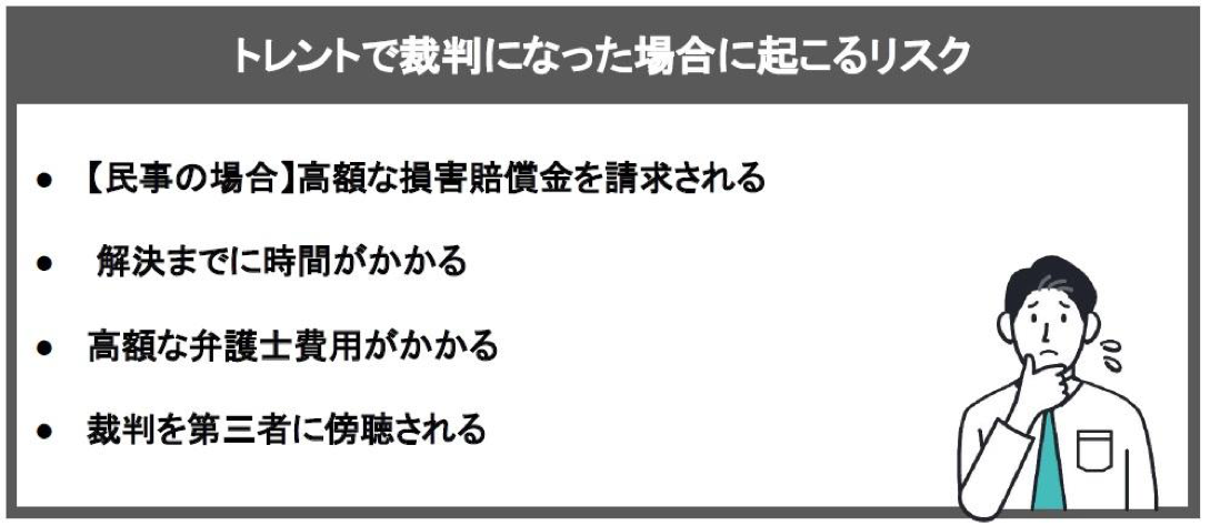 トレントで裁判になった場合のリスク