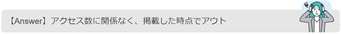 アクセス数に関わらずアップロードはアウト