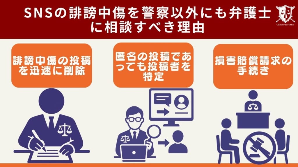 SNSの誹謗中傷を警察以外にも弁護士に相談すべき理由