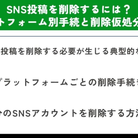 SNS投稿を削除するには？プラットフォーム別手続と削除仮処分の流れ