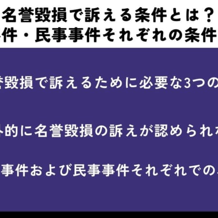 名誉毀損で訴える条件とは？刑事事件・民事事件それぞれの条件を解説