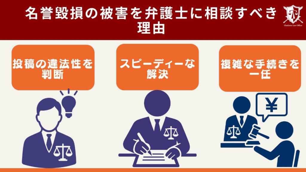 名誉毀損の被害を弁護士に相談すべき理由